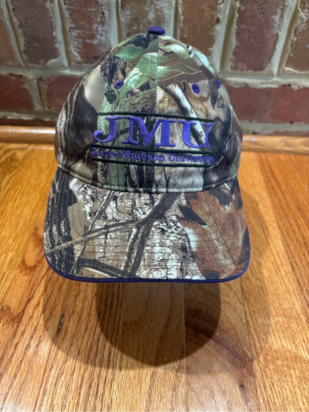 James Madison Dukes JMU Camouflage Purple Adjustable Embroidered Cap Hat